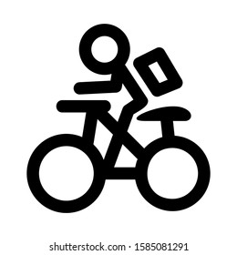 riding bicycle icon isolated sign symbol vector illustration - high quality black style vector icons
