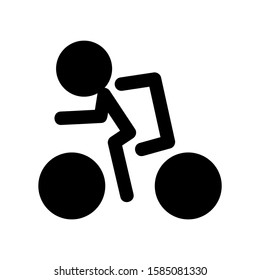 riding bicycle icon isolated sign symbol vector illustration - high quality black style vector icons
