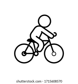 riding bicycle icon vector illustration symbol,strength training,healthy lifestyle