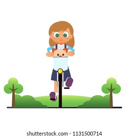 Riding Bicycle Illustration
