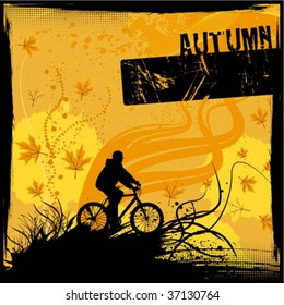 riding bicycle vector