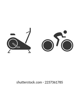riding bicycle vector icon sports and fitness icon transportation