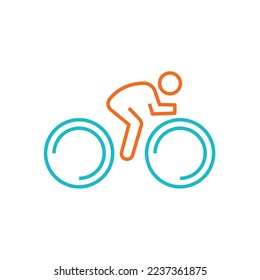 riding bicycle vector icon sports and fitness icon transportation