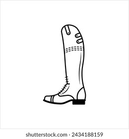 Reitstiefel-Symbol, klassisches Boot-Symbol Vektor-Kunst-Illustration