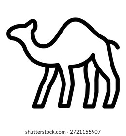 Icono de camello a caballo. Icono de Vector de camello para Diseño web aislado sobre fondo blanco