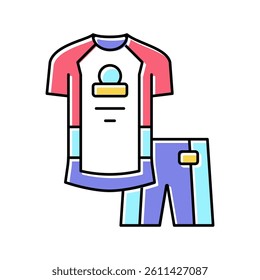 riding cloth for bike rider color icon vector. riding cloth for bike rider sign. isolated symbol illustration