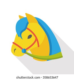 riding horse flat icon