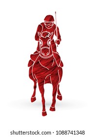 Riding horse, Race horse, Jockey Equestrian designed using grunge brush graphic vector.