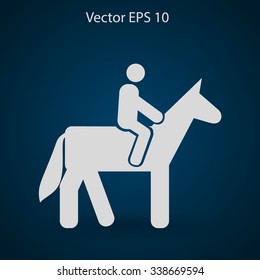 riding horse vector icon