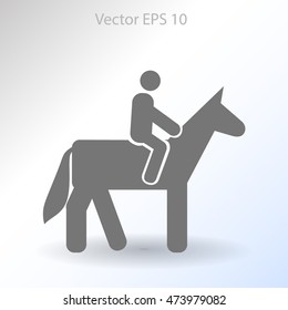 riding horse vector icon