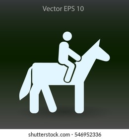 riding horse vector icon