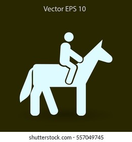 riding horse vector icon