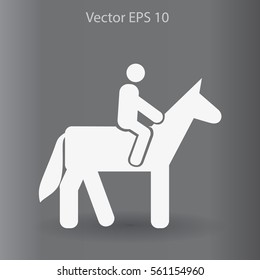 riding horse vector icon