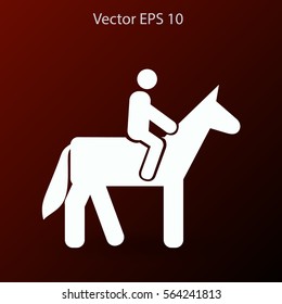 riding horse vector icon