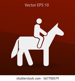 riding horse vector icon
