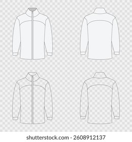Riding jacket mockup vector art Isolated on transparent background
