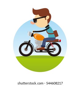 riding motorcycle
