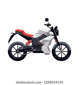 Riding a motorcycle is a thrilling adventure over white
