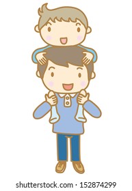 riding on shoulders