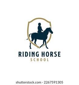Riding schools and equestrian team logo design