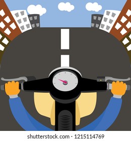 Riding View Around City