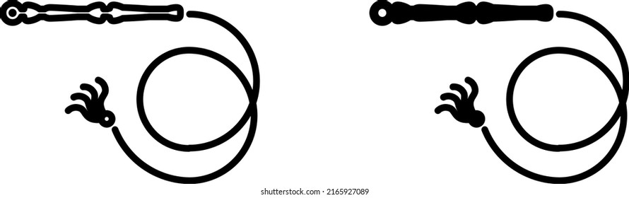 Riding Whip Icon , Vector Illustration