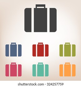 riefcase black and white icon set