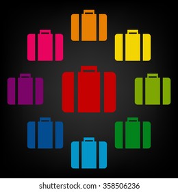 Riefcase icon set