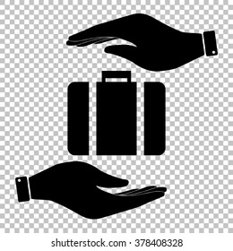 Riefcase sign. Flat style icon vector illustration.