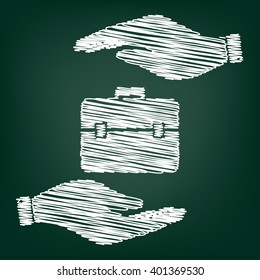 Riefcase sign scrible effect 