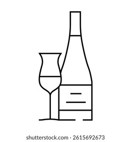 rieslin white wine line icon vector. rieslin white wine sign. isolated contour symbol black illustration
