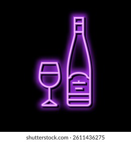 rieslin white wine neon light sign vector. rieslin white wine illustration