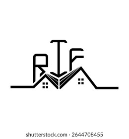 RIF Real State logo design, RIF simple and modern logo. RIF luxurious alphabet design  