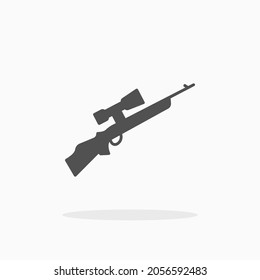 Riffle icon. Glyph or Solid style. Vector illustration. Enjoy this icon for your project.