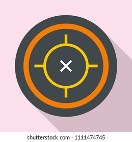 Riffle target icon. Flat illustration of riffle target vector icon for web design