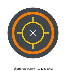 Riffle target icon. Flat illustration of riffle target vector icon for web isolated on white