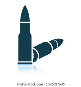 Rifle ammo icon. Shadow reflection design. Vector illustration.