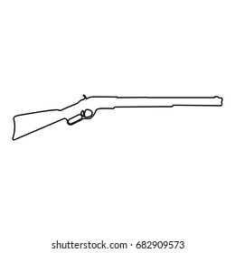 Rifle black icon .
