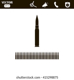Rifle bullet icon