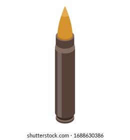 Gewehrkugeln-Symbol. Isometrisch zur Vektorillustration von Gewehren Symbol für Webdesign einzeln auf weißem Hintergrund