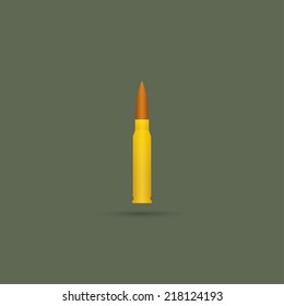 Rifle bullet icon - Vector