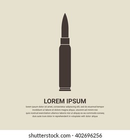 Rifle bullet icon - Vector