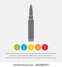 Rifle bullet icon - Vector