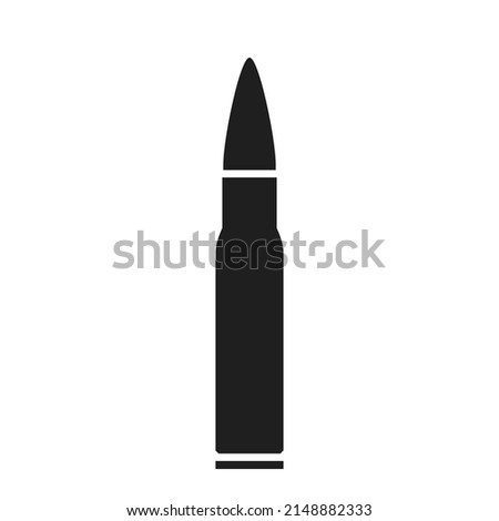 rifle bullet icon. weapon, war and ammo symbol. isolated vector image for military concepts and web design
