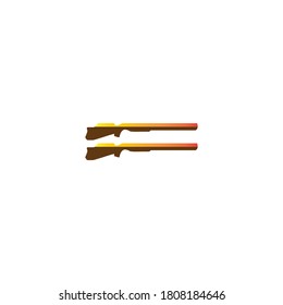 botón de rifle diseño vectorial plantilla de icono
