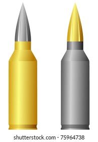 rifle cartridge. vector