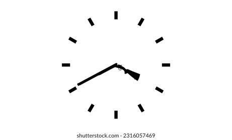 rifle clock, before the start,  symbol, high quality vector