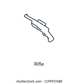 Rifle concept line icon. Linear Rifle concept outline symbol design. This simple element illustration can be used for web and mobile UI/UX.