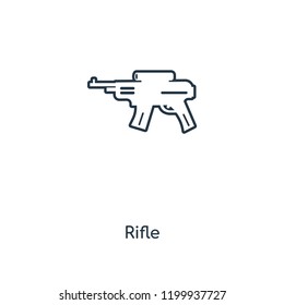 Rifle concept line icon. Linear Rifle concept outline symbol design. This simple element illustration can be used for web and mobile UI/UX.