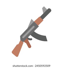 Rifle Glyph Vector Flat Icon Design